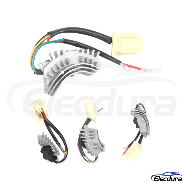OE-standard A2028202510 4-pin blower motor resistor for Mercedes-Benz C-Class W202 and CLK C208 HVAC systems.