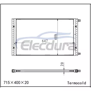 Universal A/C Condenser 715 &times; 400 &times; 20 mm
