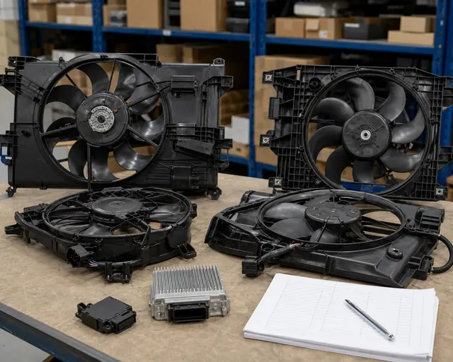 Radiator fan assemblies compared for German aftermarket supplier selection