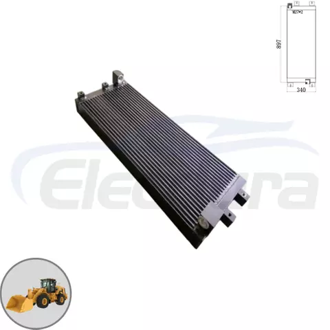 Caterpillar 950G II 938G II hydraulic oil cooler 202-1328 core view for wholesale suppliers and bulk order distributors.