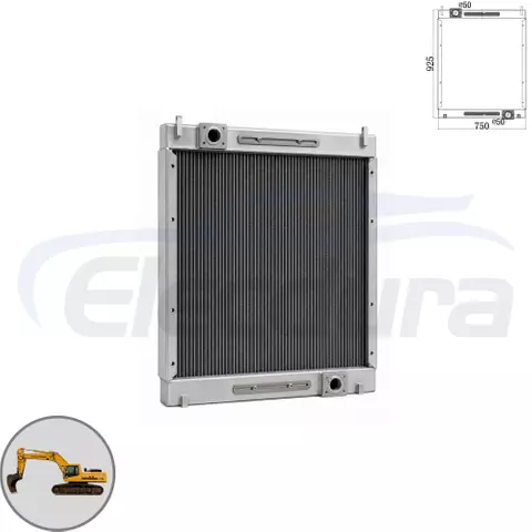 Wholesale 11QB-61020 heavy duty radiator 925x750mm with &Oslash;50 pipe, premium OE replacement cooling system supplier.