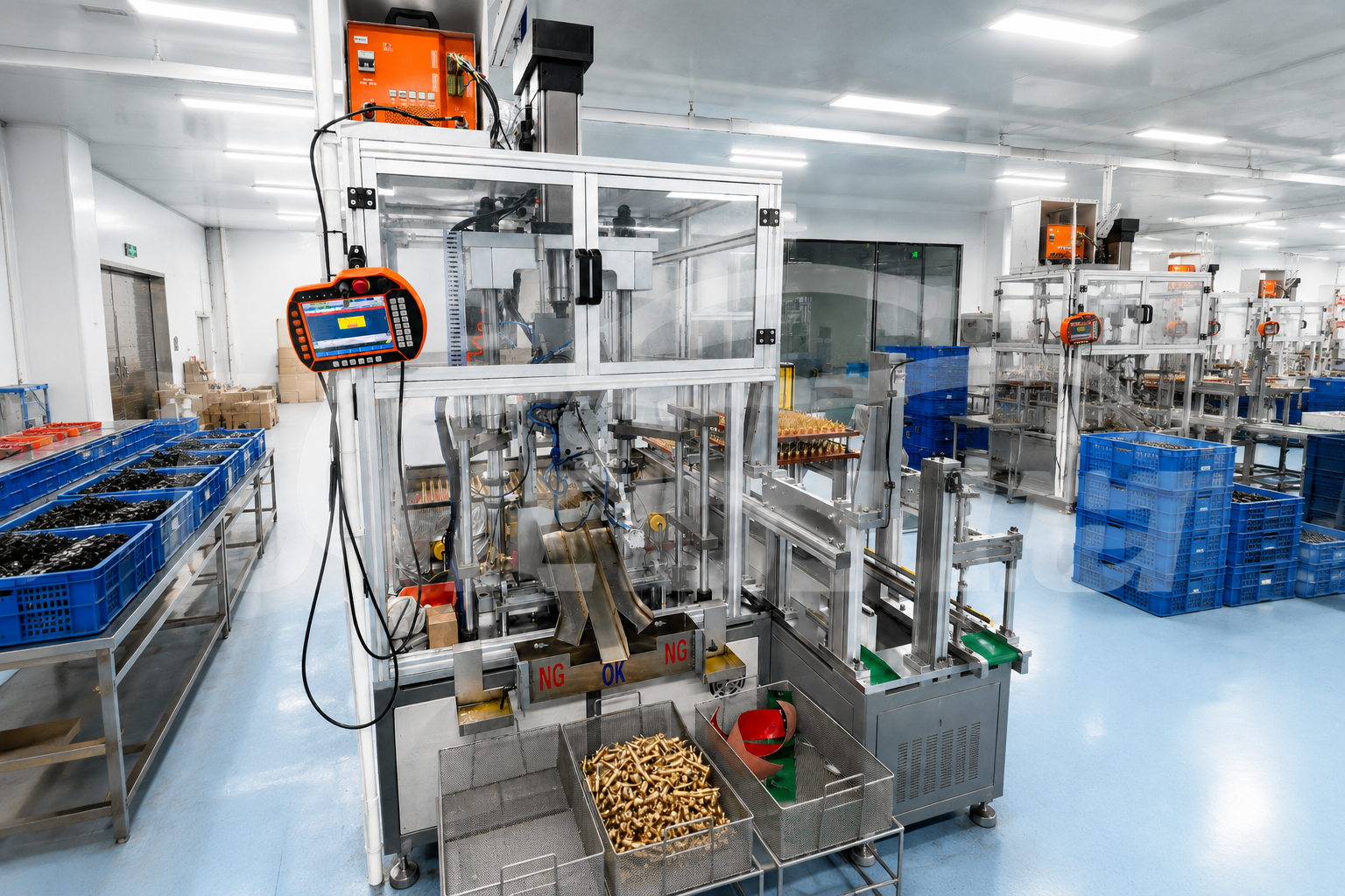 Automated factory testing equipment for automotive parts quality control and batch inspection.png