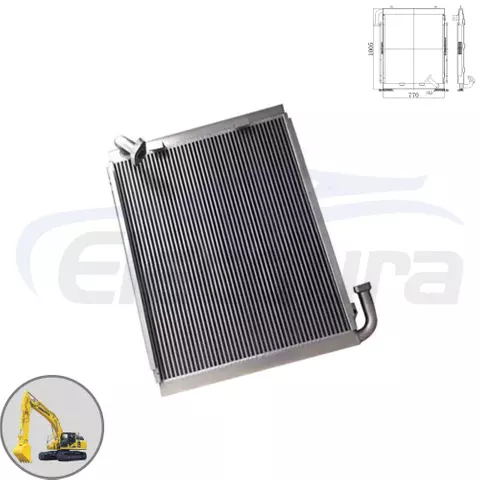 Premium large core hydraulic oil cooler 20Y-03-21720 distributor stock for Komatsu PC200-6 excavator importers and wholesalers