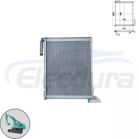 Enfriador de aceite hidr&aacute;ulico reforzado LQ05P00020S002 para excavadora Kobelco SK230, repuestos de maquinaria pesada al por mayor.