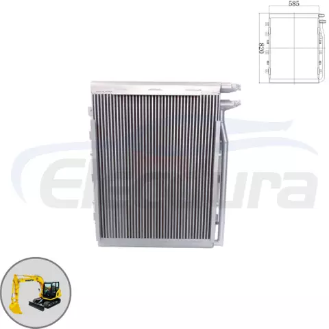 Komatsu PC120-6 hydraulic oil cooler 203-03-67321 core view for wholesale suppliers and bulk order distributors.
