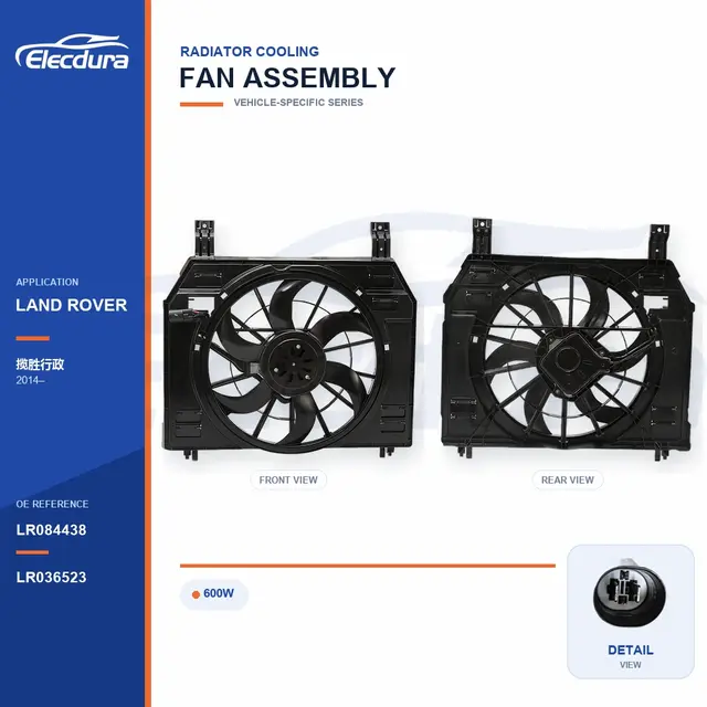 Radiator Cooling Fan Assembly for Land Rover Range Rover 600W LR084438 Bulk Supply