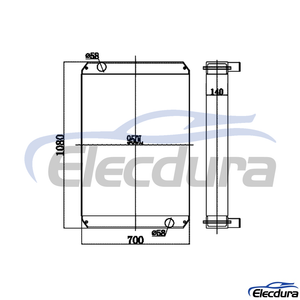 416-5237 Caterpillar 950L Water Tank Radiator Core