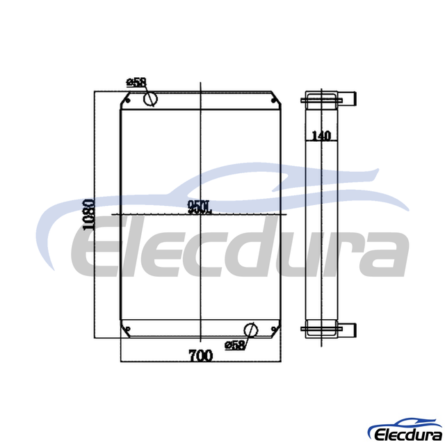 416-5237 Caterpillar 950L Water Tank Radiator Core