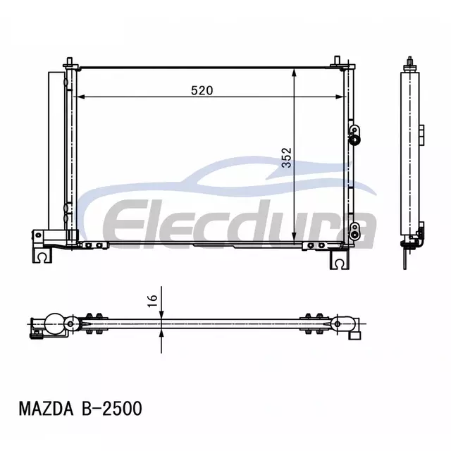 6L5Z19712AA Mazda B-2500 A/C Condenser
