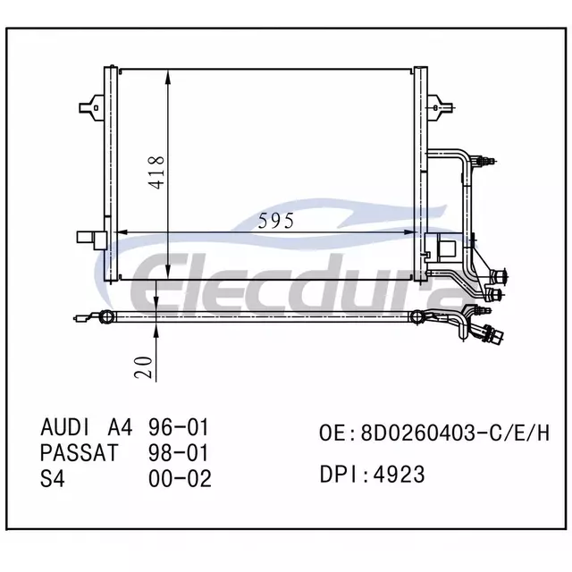 8D0260403-C Audi A4 1996-2001 A/C Condenser