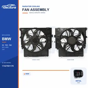 Radiator Cooling Fan Assembly for BMW F25 / F45 400W 17427601176 Bulk Supply