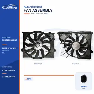 Radiator Cooling Fan Assembly for Mercedes-Benz W164 / W251 850W A1645000093 Bulk Supply