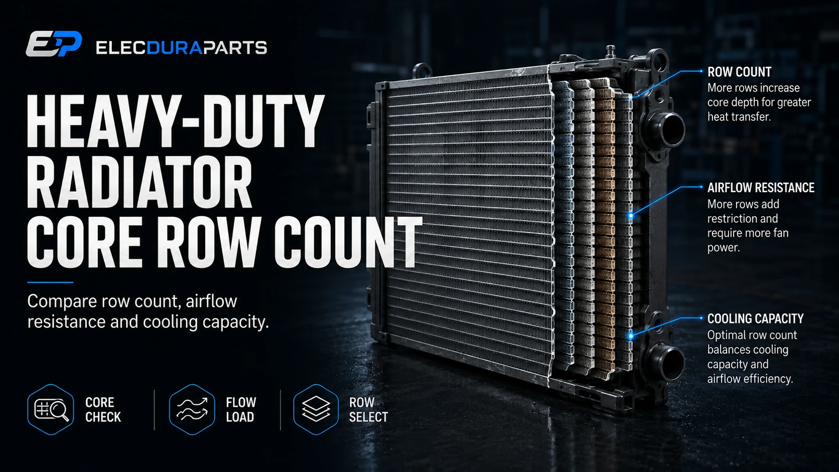 Heavy-Duty Radiator Core Row Count: Match Heat Load, Airflow and Packaging