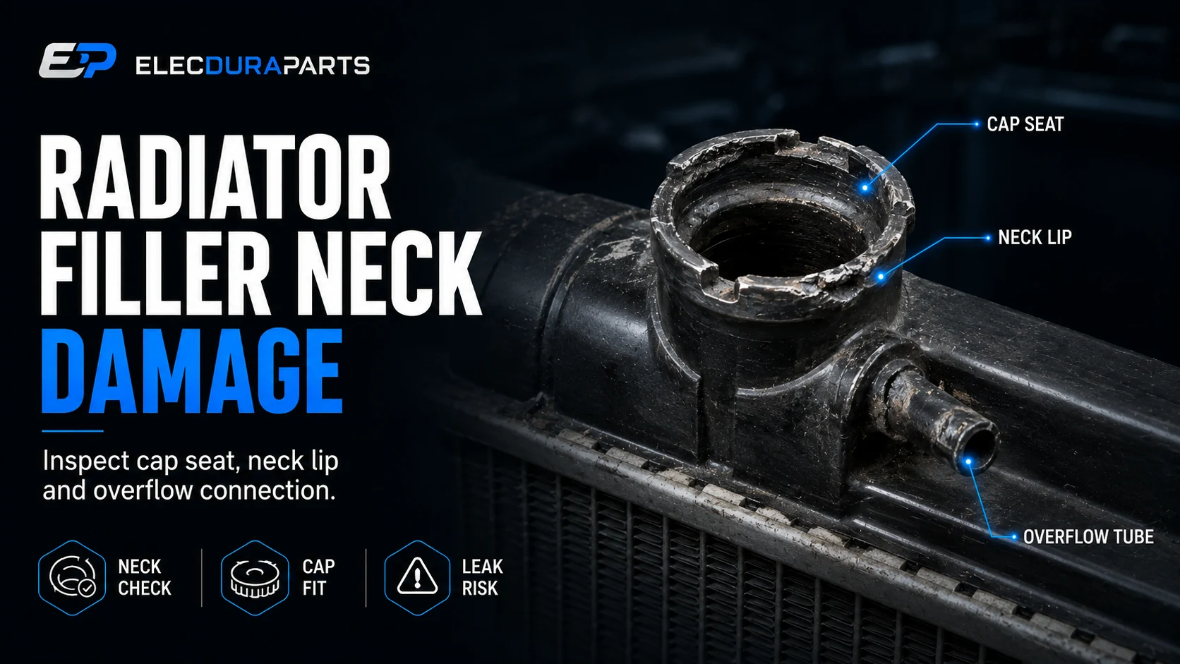 Radiator Filler Neck Damage: Why a Good Cap Still Cannot Hold Pressure