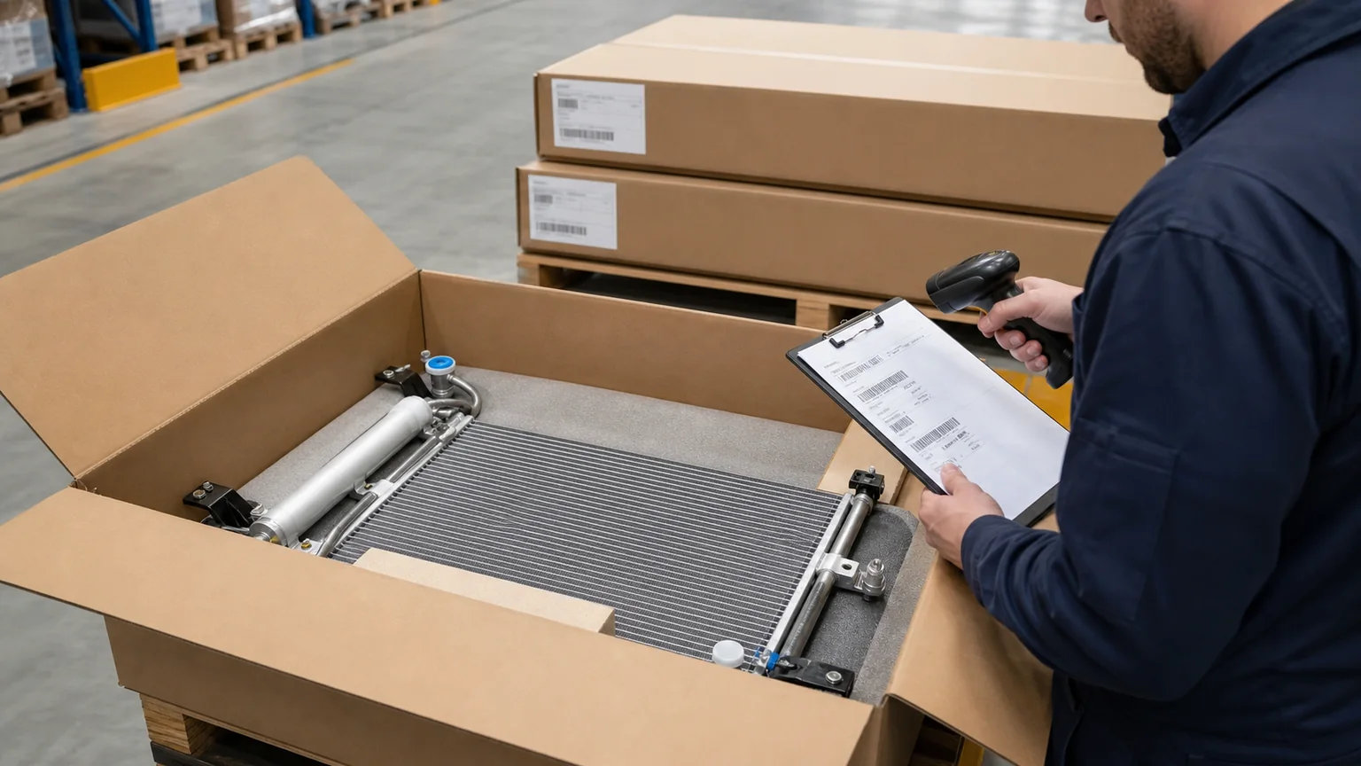 Romania AC condenser packaging and receiving inspection