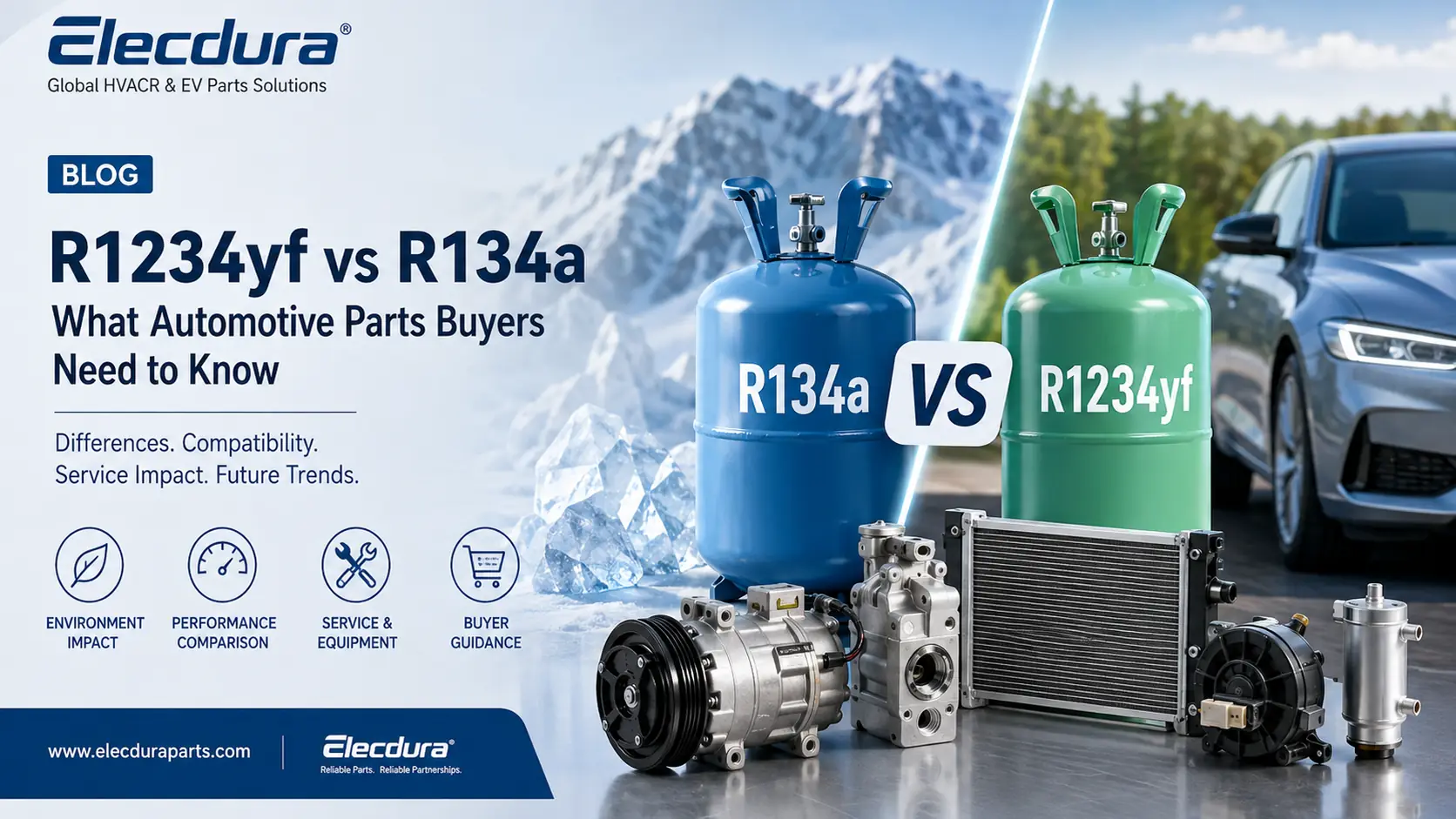 R-1234yf vs R-134a: What Automotive Parts Distributors Must Not Mix