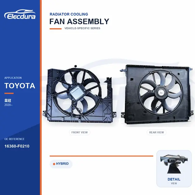 Radiator Cooling Fan Assembly for Toyota Crown / Crown Kluger 16360-F0210 Bulk Supply