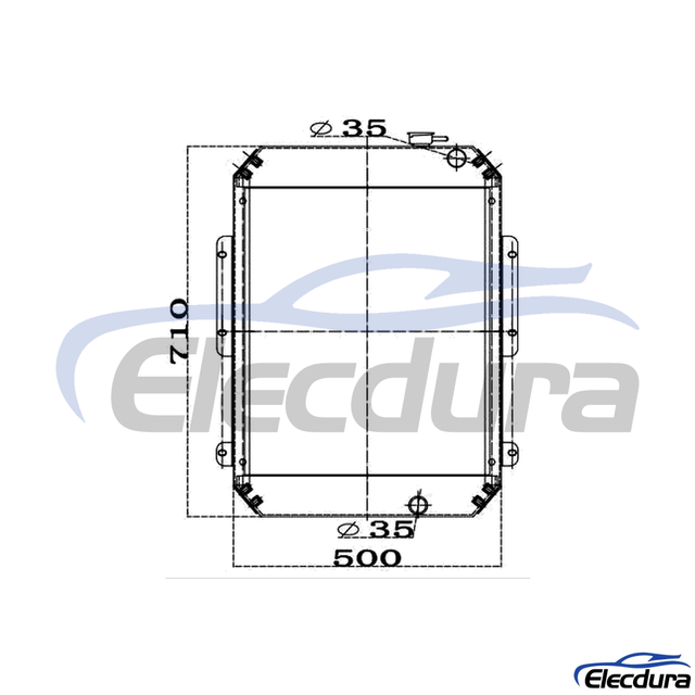 11M8-40012 Hyundai R60-7 watertank Radiateur kernconstructie