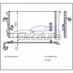 7L0820411D Volkswagen Touareg 2004-2009 A/C Condenser