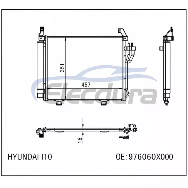 97606-0X000 Hyundai I-10 2010-2013 Klima Kondansat&ouml;r&uuml;