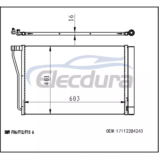 17119389419 BMW M5 2012-2019 A/C Condenser