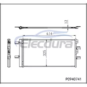 64509271205 MINI Cooper Countryman 2017-2021 A/C Condenser 12mm Core