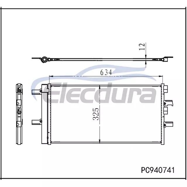 64509271205 MINI Cooper Countryman 2017-2021 A/C Condenser 12mm Core