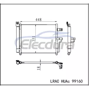 97606-25600 Hyundai Accent II 1999+ A/C Condenser Assembly