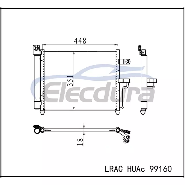 97606-25600 Hyundai Accent II 1999+ A/C Condenser Assembly