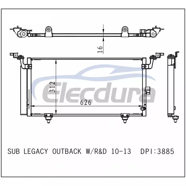 73210AJ00A Subaru Legacy 2010-2014 A/C Condenser