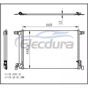 4M0816421B Audi Q7 2017-2019 คอนเดนเซอร์เครื่องปรับอากาศ