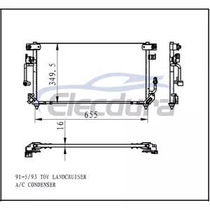 8846060060 Toyota Landcruiser 1991-1993 A/C Condenser