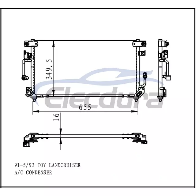 8846060060 Toyota Landcruiser 1991-1993 A/C Condenser