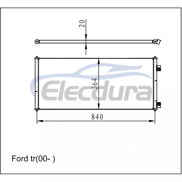 1572061 Ford Transit 2000+ A/C Condenser