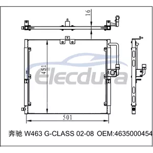 4635000454 Mercedes-Benz Mercedes G500 2003-2008 A/C Condenser