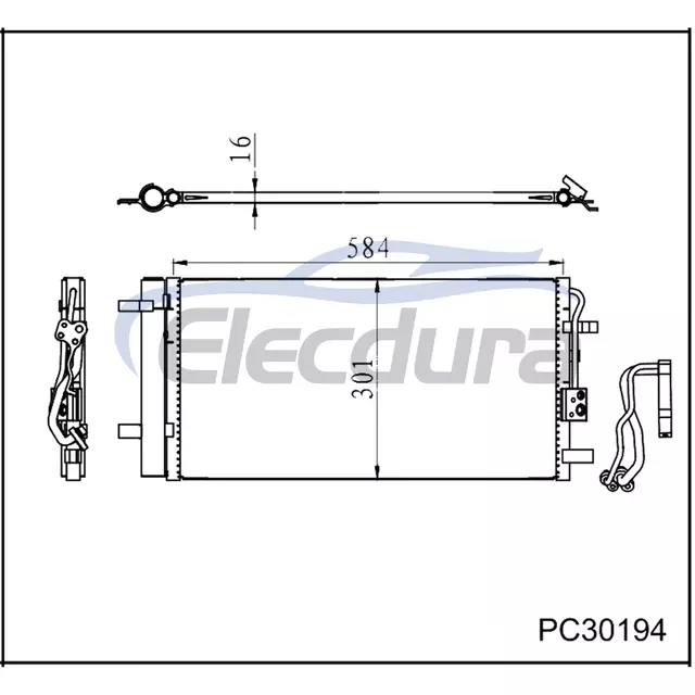 97606K9000 Hyundai Veloster N 2019-2020 A/C Condenser Assembly