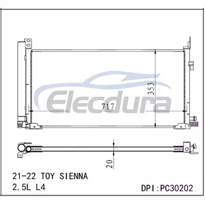 884A008010 Toyota Sienna 2021-2022 A/C Condenser Assembly