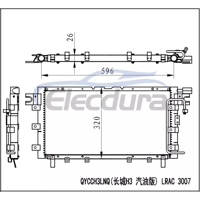 8105100-K00 Great Wall Hover 2005+ Klimaanlagenkondensator