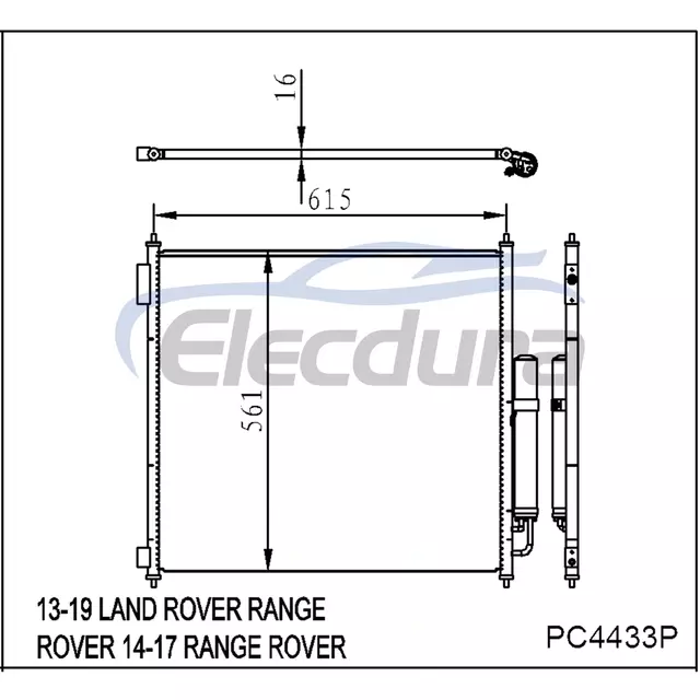 LR035791 Rover Land Range 2013-2019 A/C kondenz&aacute;tor