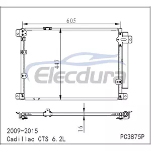 25876662 Cadillac CTS-V 2009-2015 Klima Kondenser Komplesi