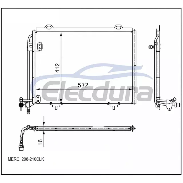 2028300970 Mercedes-Benz C230 W202 1997-1998 A/C Condenser