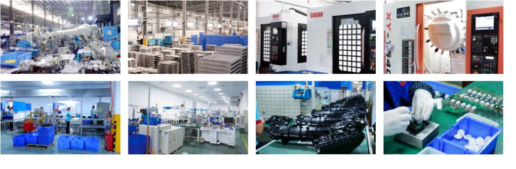 high-tech intake manifold workshop with automated machining equipment