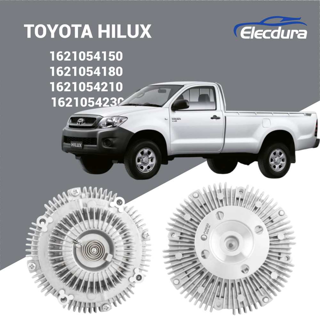 Wholesale 1621054150 fan clutch for Toyota Hilux 2.8 and 3.0 diesel featuring high-sensitivity bimetal coil.