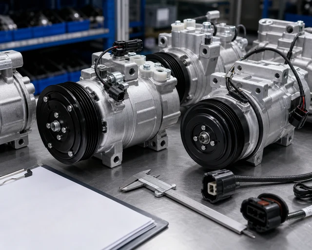 A/C compressor sourcing inspection for Korean vehicle aftermarket applications