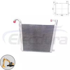 Full assembly hydraulic oil cooler 183-8115 suitable for Caterpillar E320C old version. Heavy duty aluminum design available for large volume wholesale